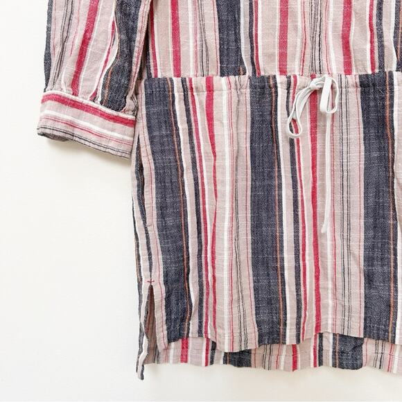 XiRENA Emersyn Striped Long Sleeve Tie Dress Multi Color Neutral Boho Size L - Picture 5 of 12